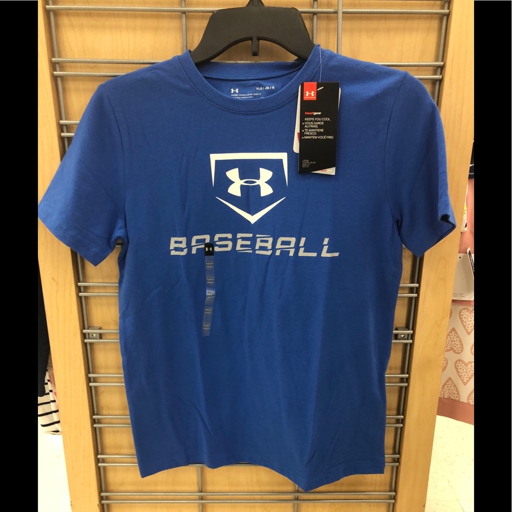 New Under Armour Youth Boys baseball icon t-shirt